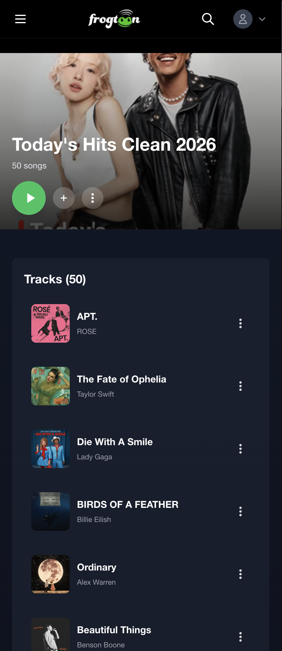 Frogtoon mobile watch page walkthrough